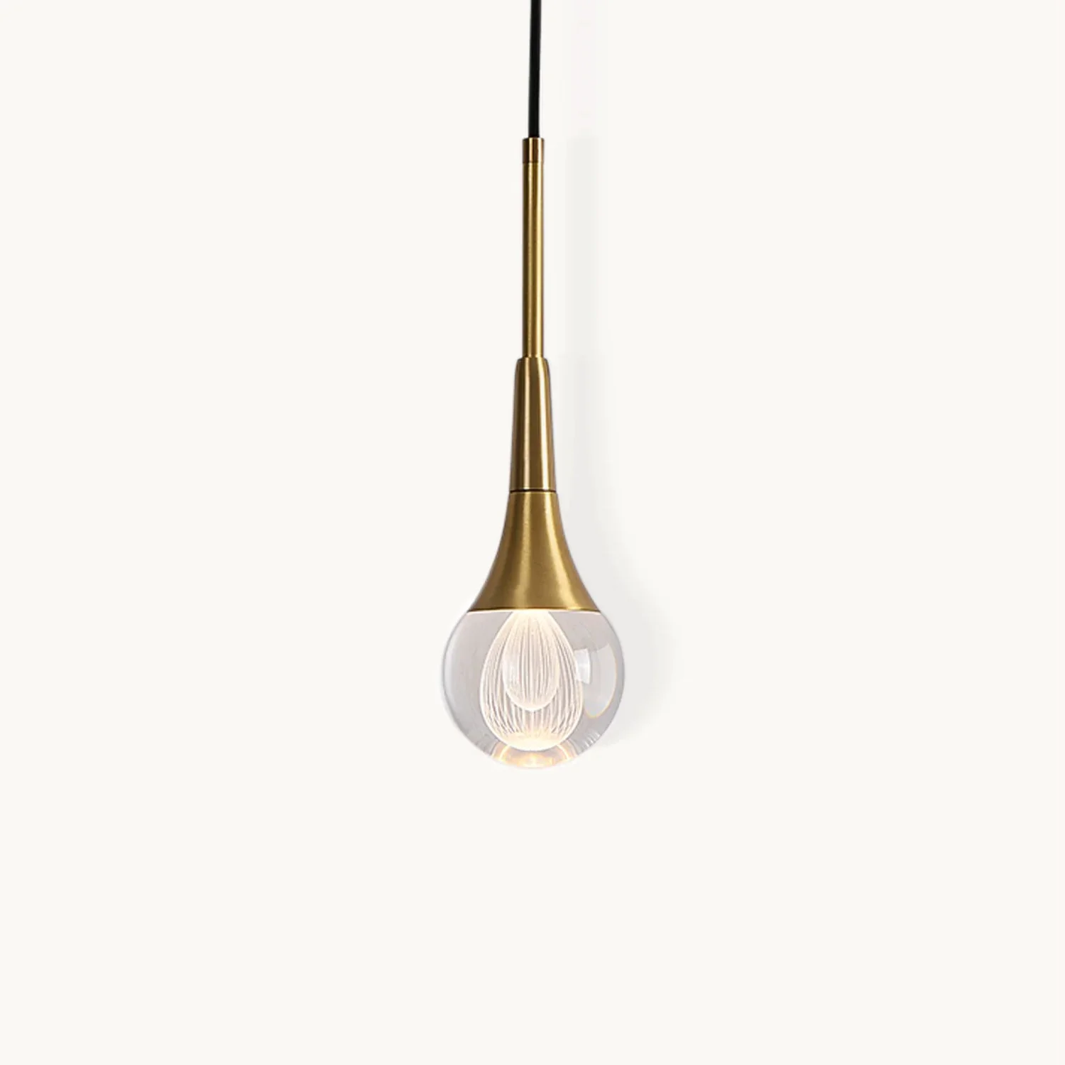 User-Friendly Simple Drop-Shaped Crystal Pendant Lamp Long-Lasting