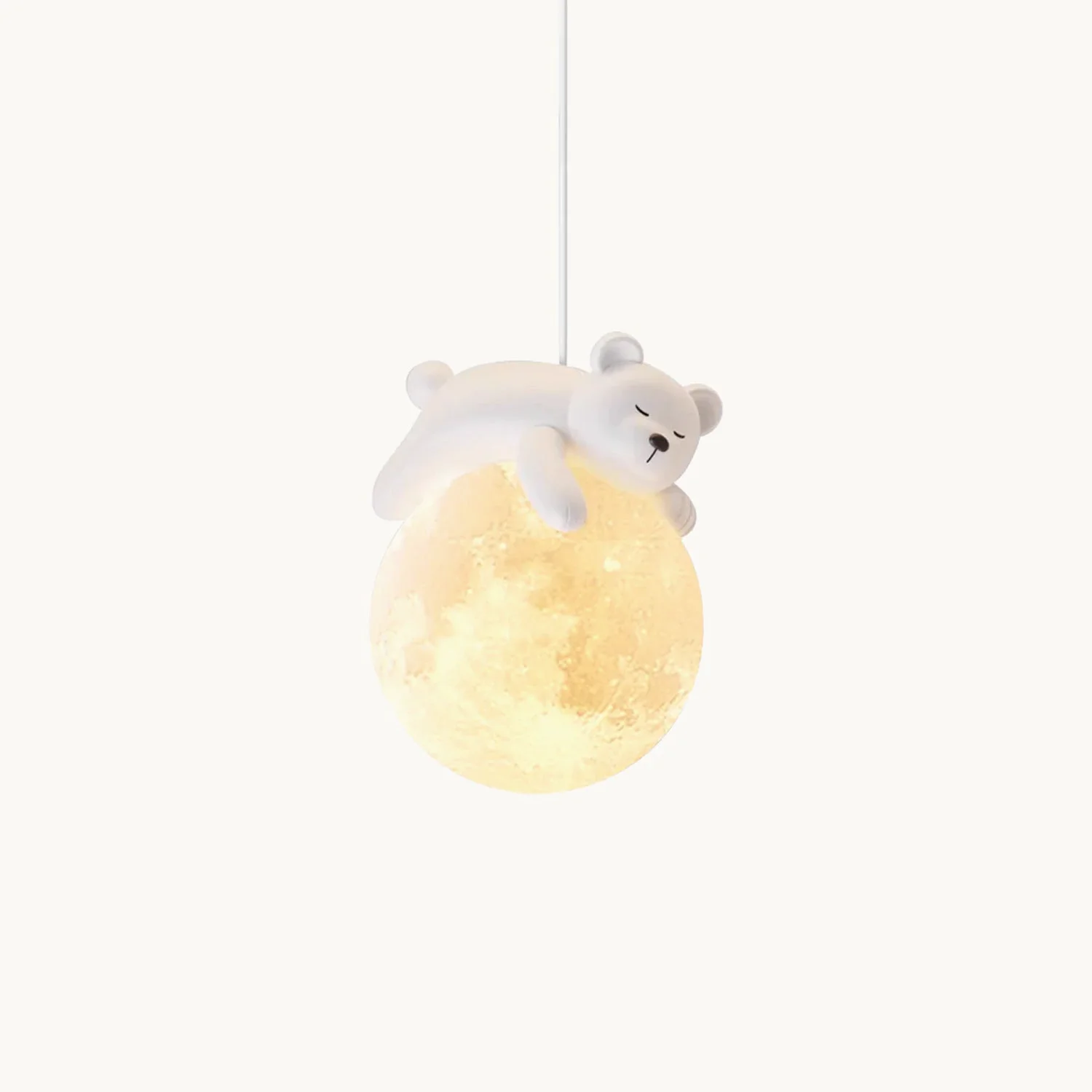 Dependable Cream Style Animal Pendant Lamp Breathable