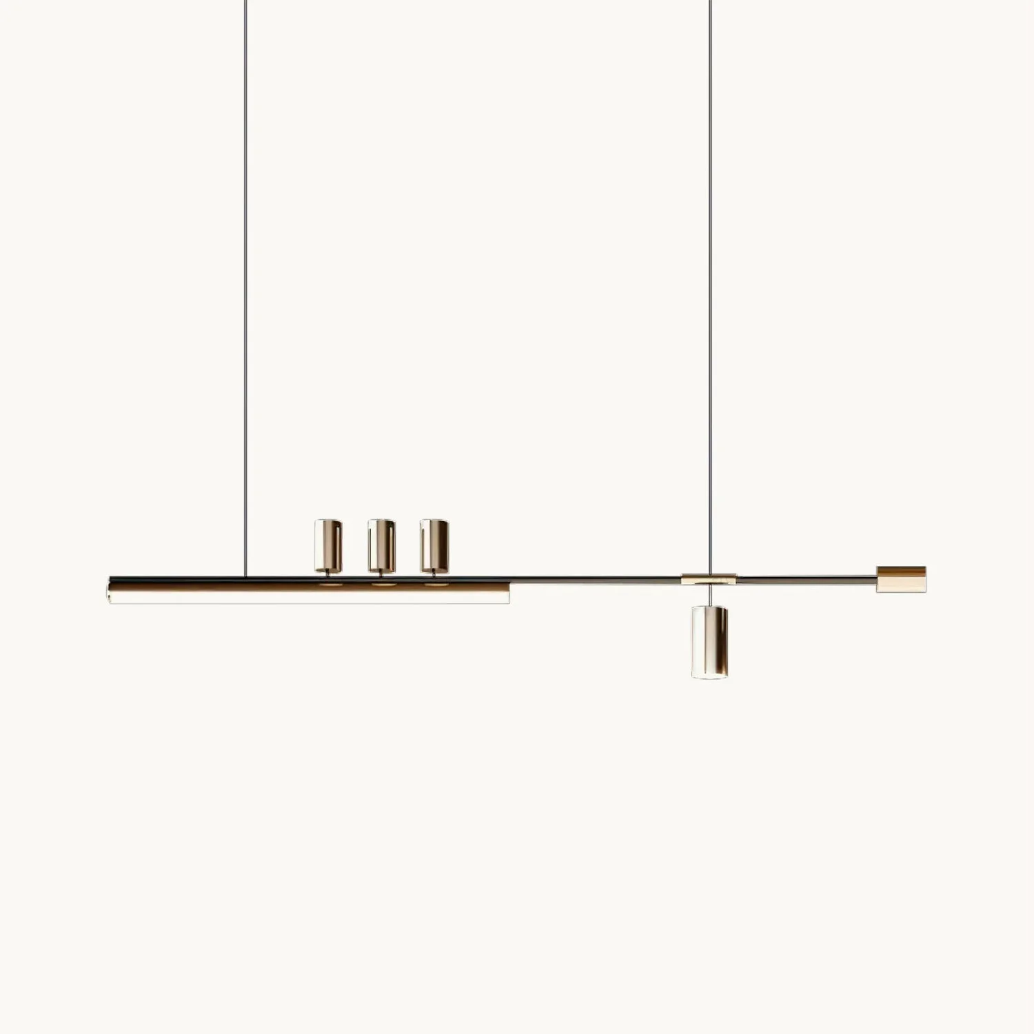 High-Quality Nordic long strip Pendant Light Smooth