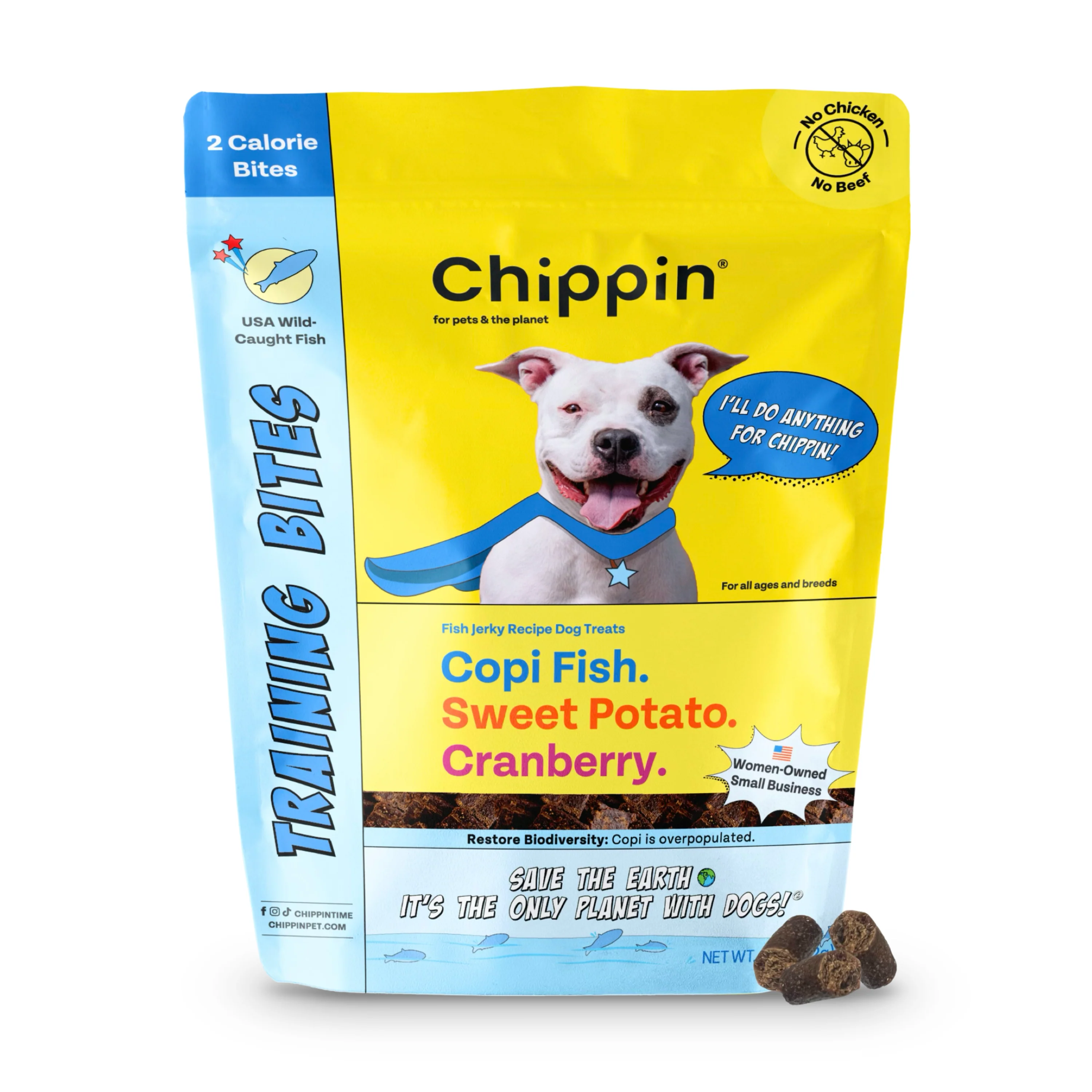 Dependable Chippin Wild-Caught Fish Training Bites Genuine