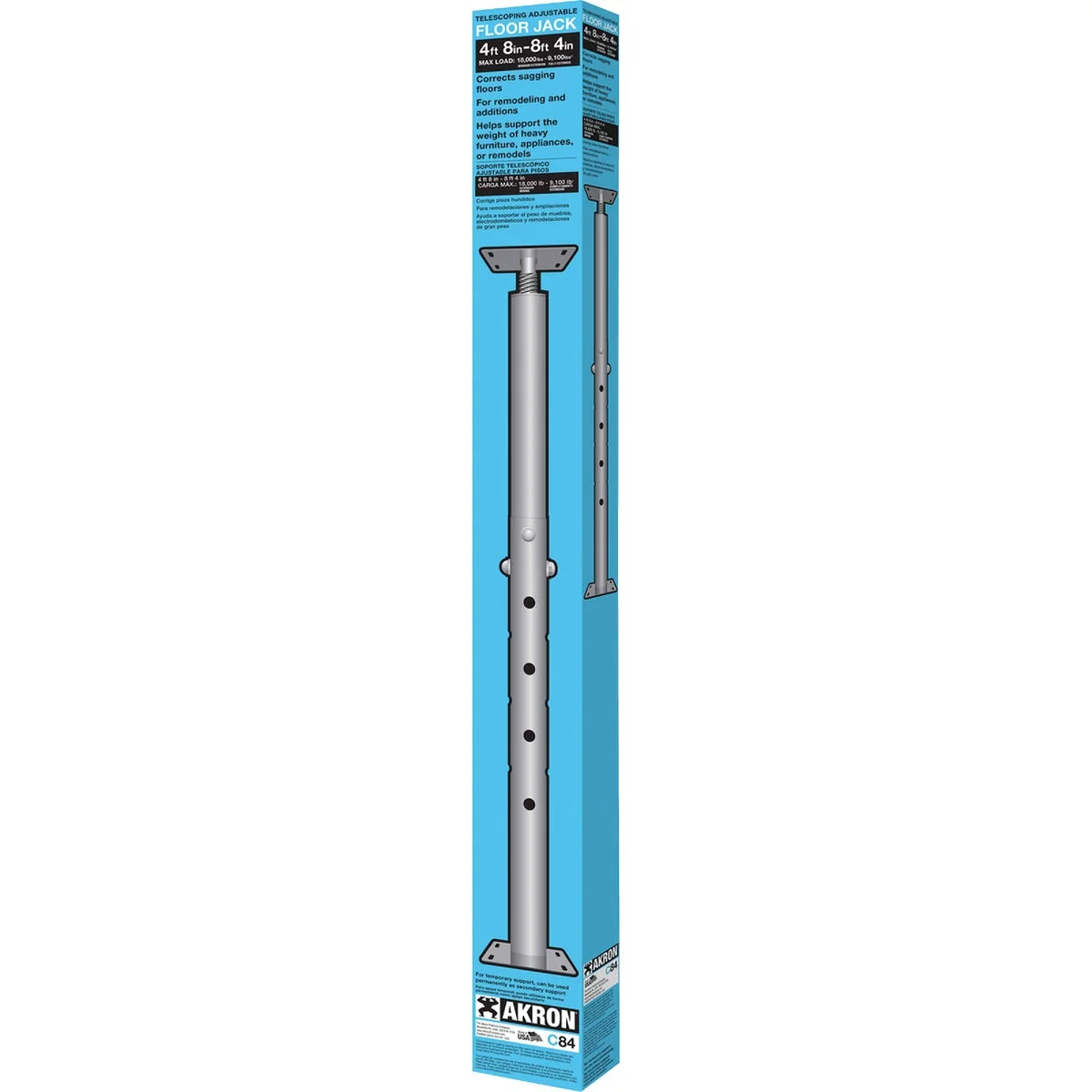 Sustainable Akron Floor Jack 4 Ft. 8 In. to 8 Ft. 4 In. 9 100 Lb. Capacity Steel Floor Jack Easy-to-Use