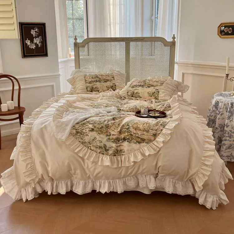 Fast Nostalgic French Retro Bedding Set Crafted