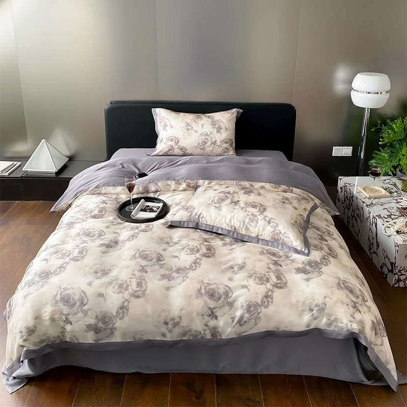 Fine Crafted Watercolor Floral Dream Bedding Set Modern