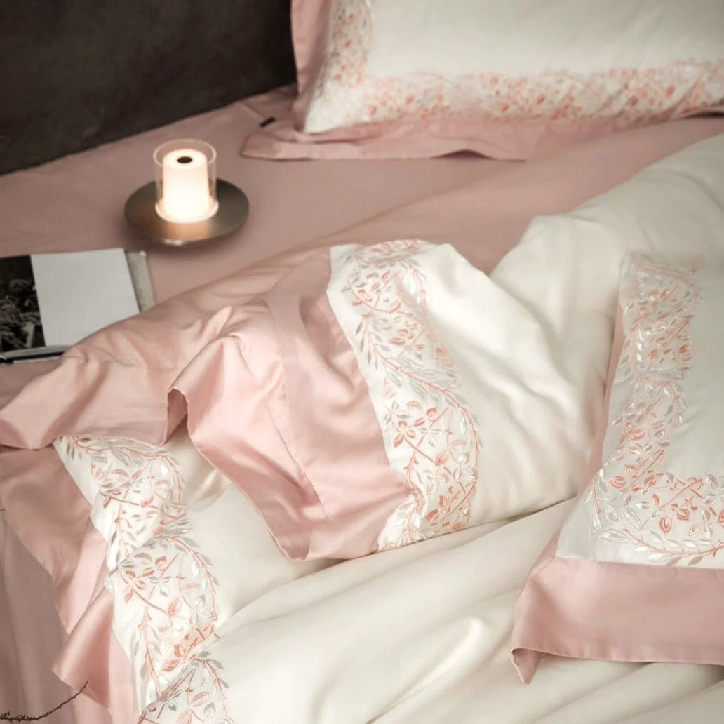 Responsible Embroidered Olive Branch Bedding Set Exceptional