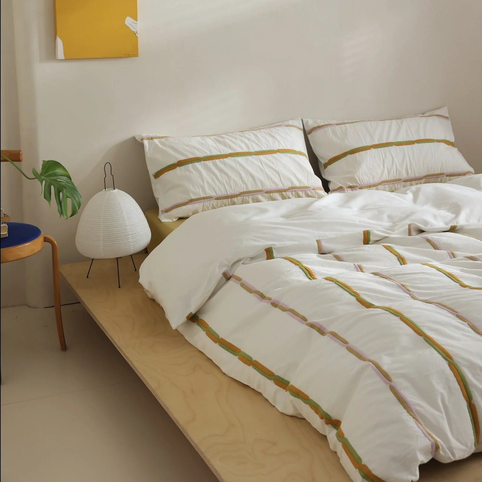 High-End Stripe CleanFit Bedding Set High-Quality