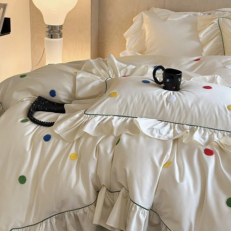 Premium Polka Dots Party Bedding Set Fashionable