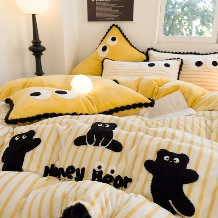 Easy-to-Use Purrfectly Cozy Bear Bedding Set Efficient