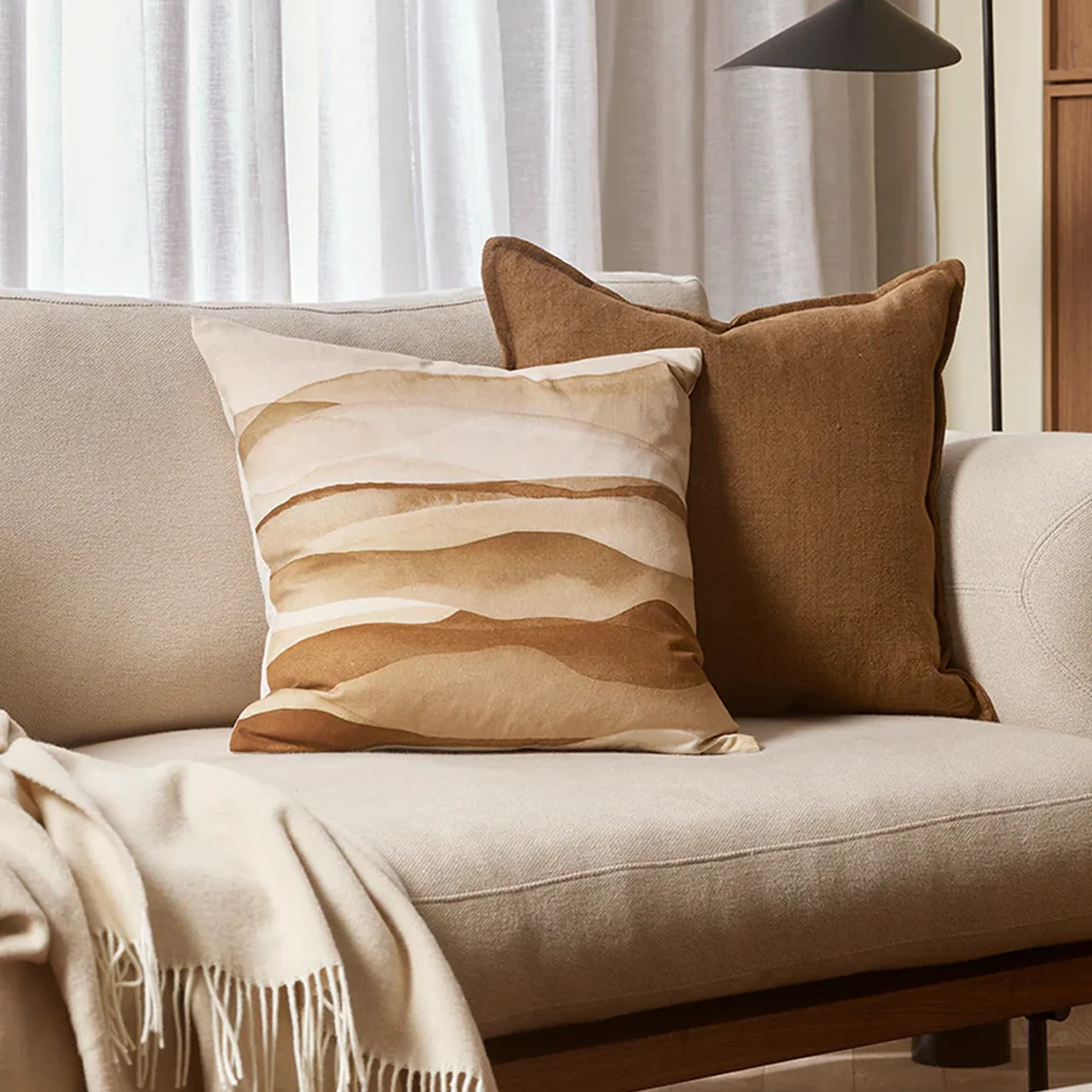 User-Friendly Namib Cushion Tan 50 x 50cm Official