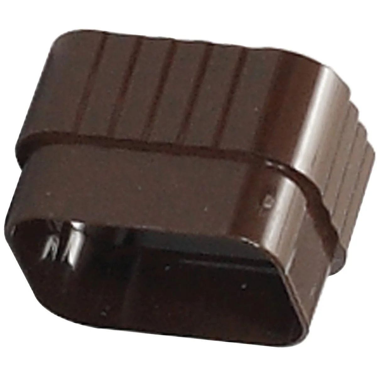 Soft Amerimax 2 In. x 3 In. Traditional K-Style Brown Vinyl Downspout Connector Superior