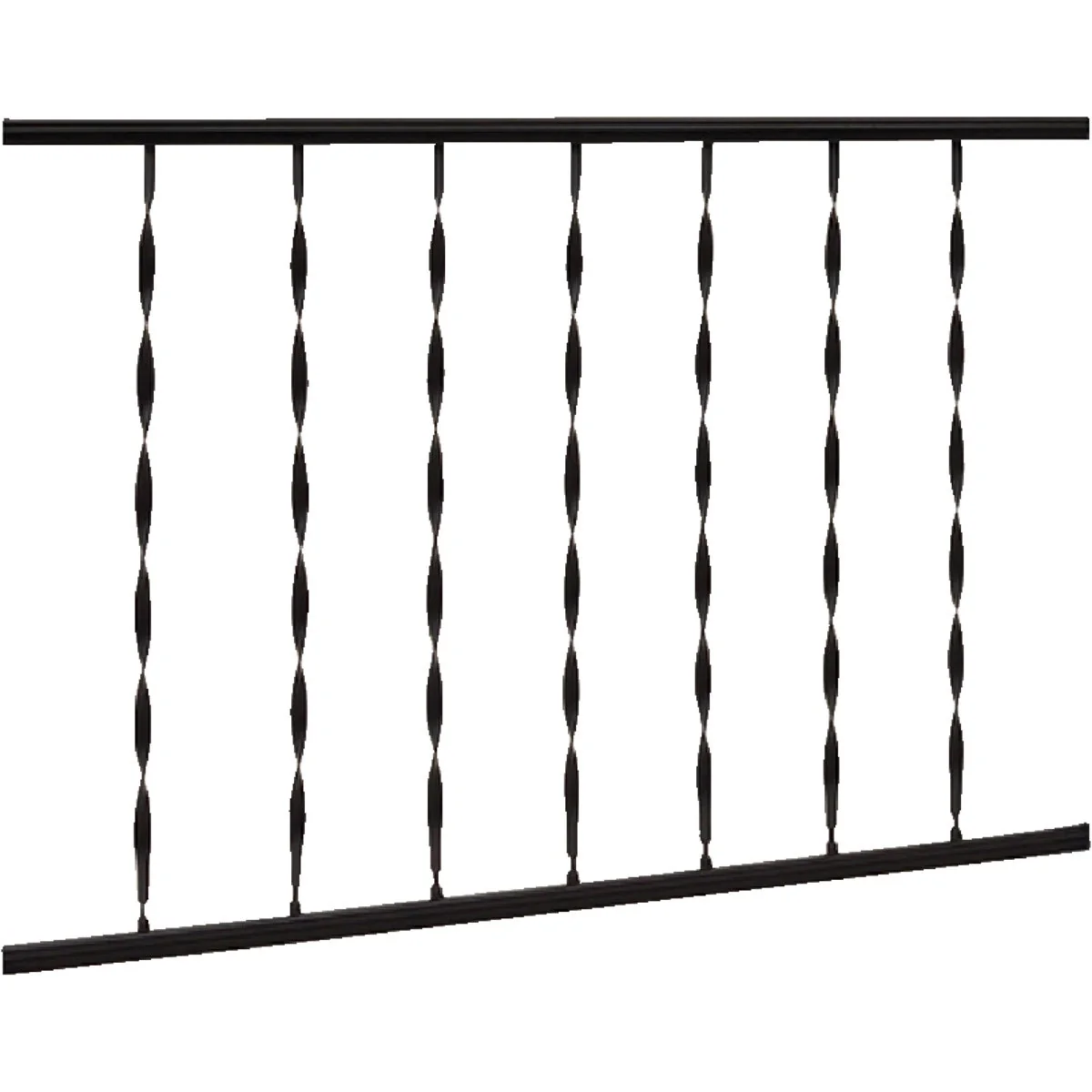 Classic Gilpin Windsor 32 In. H. x 6 Ft. L. Wrought Iron Railing Comfortable