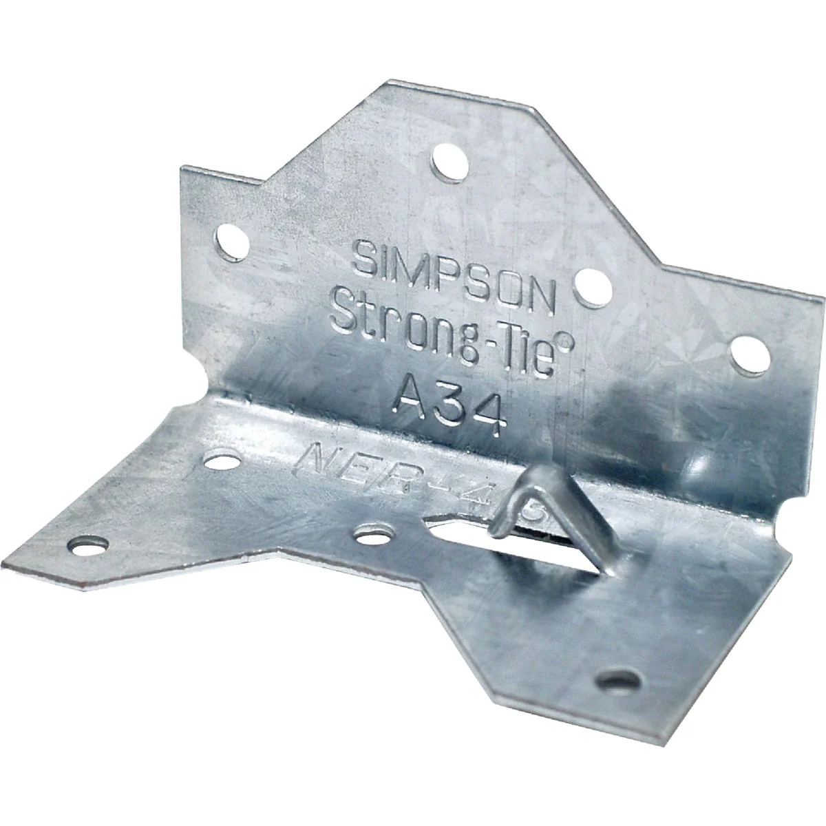 Clean Simpson Strong-Tie ZMax Galvanized Steel 1-7 16 In. x 2-1 2 In. 18 ga Framing Angle Green