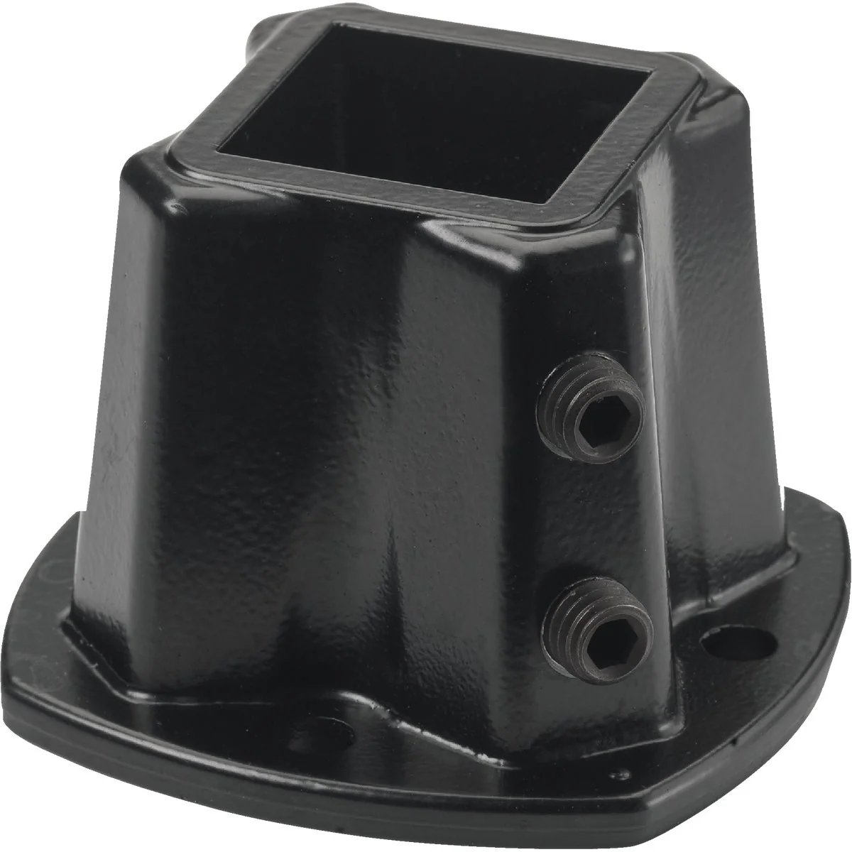 Casual Gilpin Windsor Plus 1-1 4 In. Square Black Aluminum Floor Post Flange High-Quality