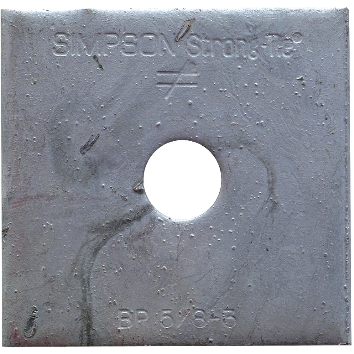 Soft Simpson Strong-Tie 5 8 in. x 3 in. Steel Hot Dipped Galvanized Bearing Plate Long-Lasting