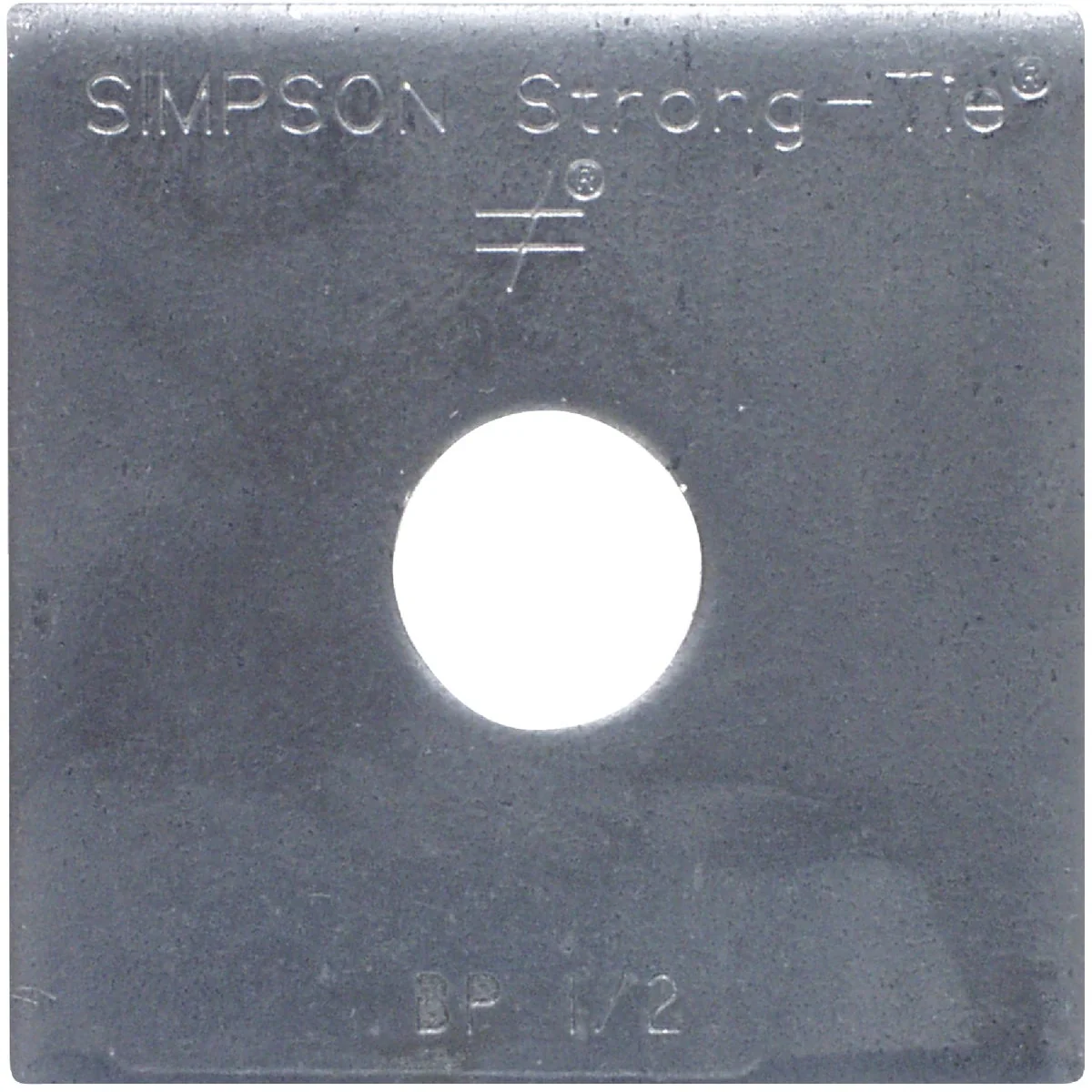 Fast Simpson Strong-Tie 1 2 in. x 2 in. x 3 16 in. Steel Uncoated Bearing Plate Fine Crafted