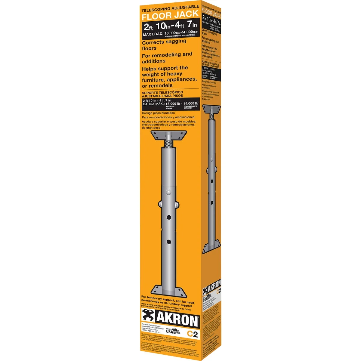 Exclusive Akron Floor Jack 2 Ft. 10 In. to 4 Ft. 7 In. 14 000 Lb. Capacity Steel Floor Jack Fast