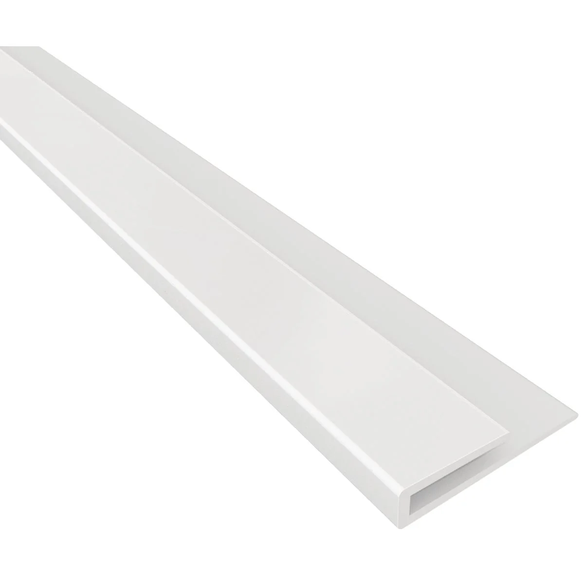 Top-Quality ACP Bath Kitchen 1 8 In. x 8 Ft. White PVC End Cap Wall Paneling Molding Convenient