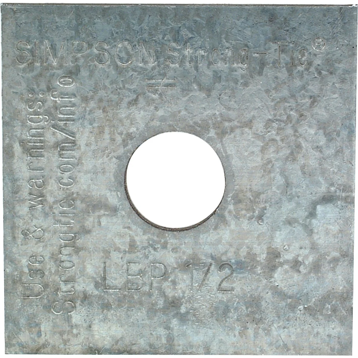 Quality Simpson Strong-Tie 1 2 in. x 2 in. x 9 64 in. Steel Galvanized Bearing Plate Top-Quality