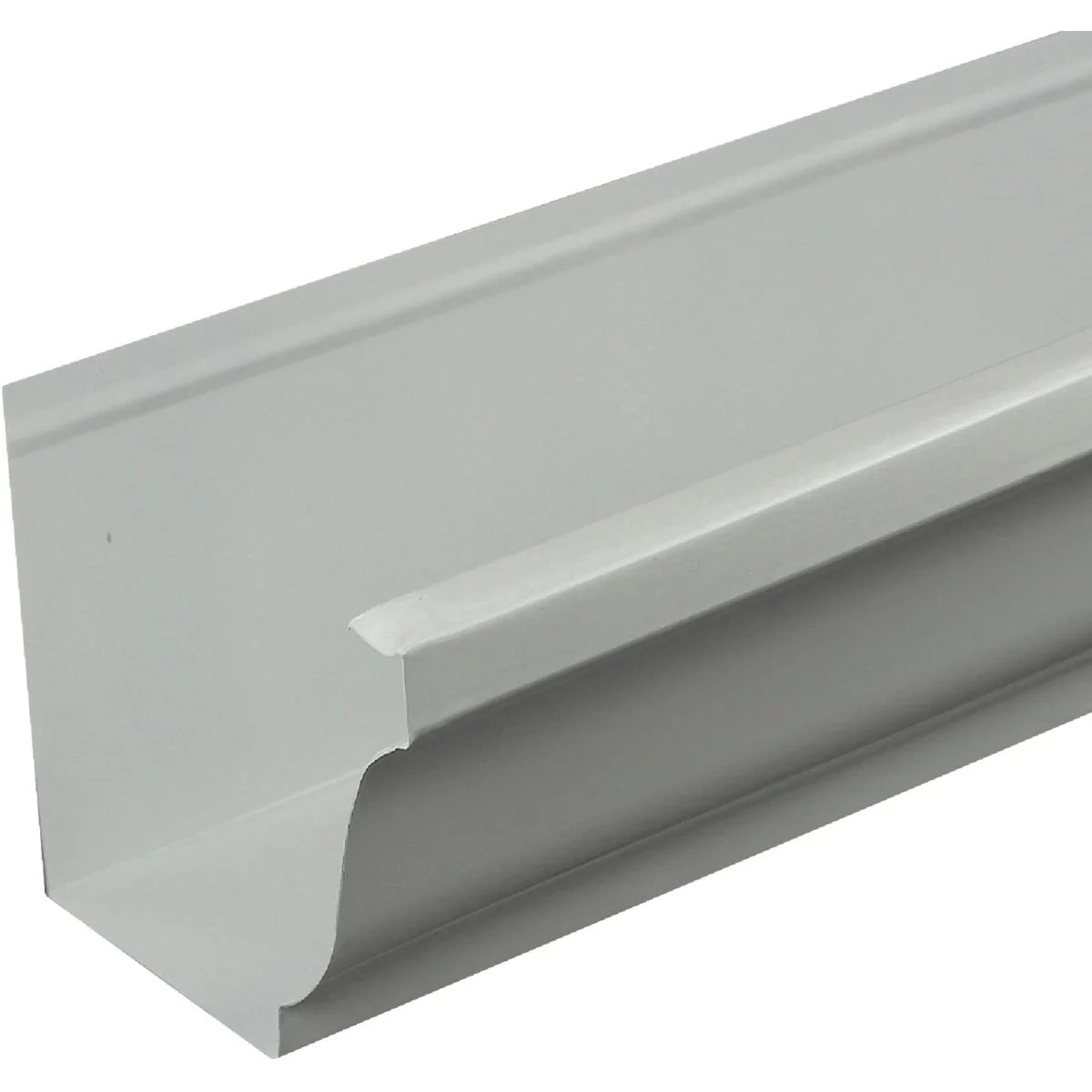 Versatile Spectra Metals 5 In. x 10 Ft. K-Style White Standard Aluminum Gutter Breathable