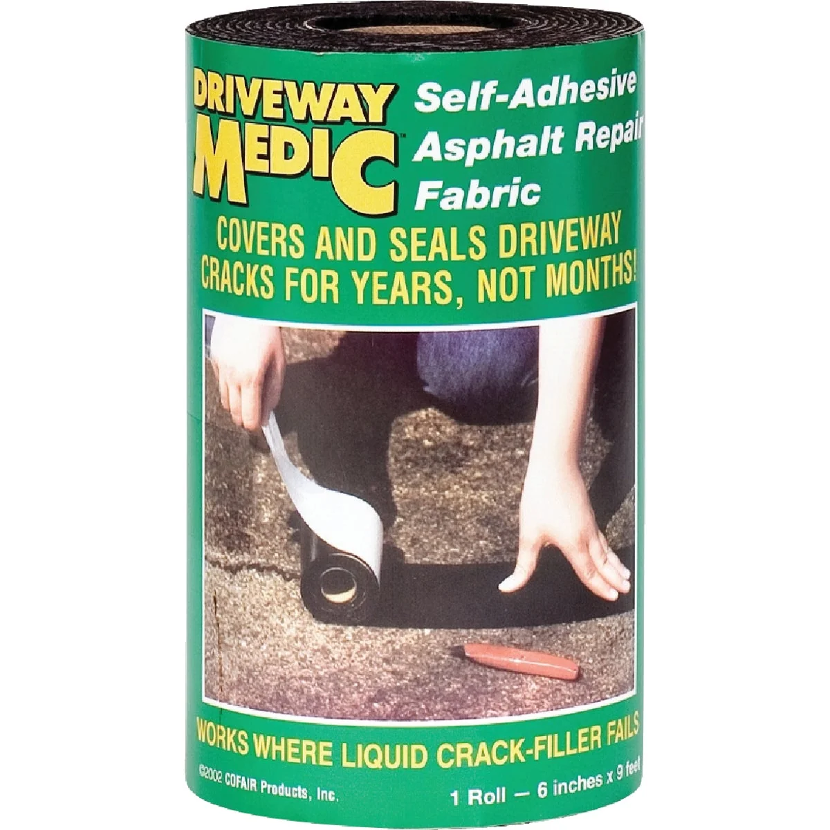 Premium Material Driveway Medic 6 In. x 9 Ft. Asphalt Repair Fabric World-Class