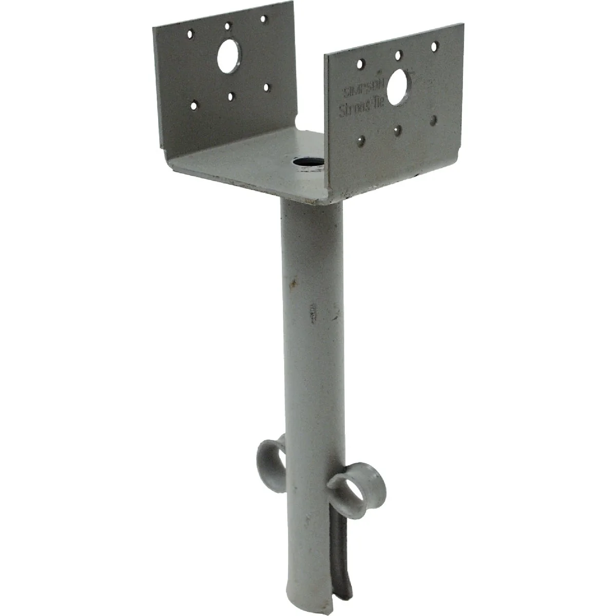 Crafted Simpson Strong-Tie 4 In. x 4 In. 12 ga Gray Paint d Post Base Outstanding