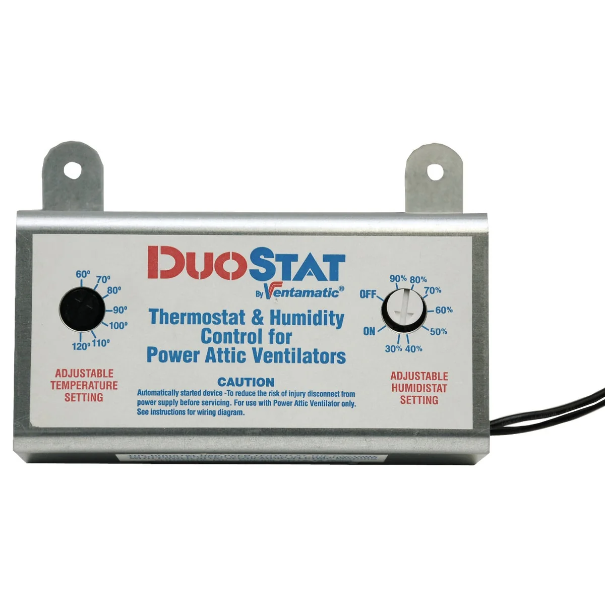 Easy-to-Use Ventamatic DuoStat Power Attic Vent Thermostat and Humidistat Elite