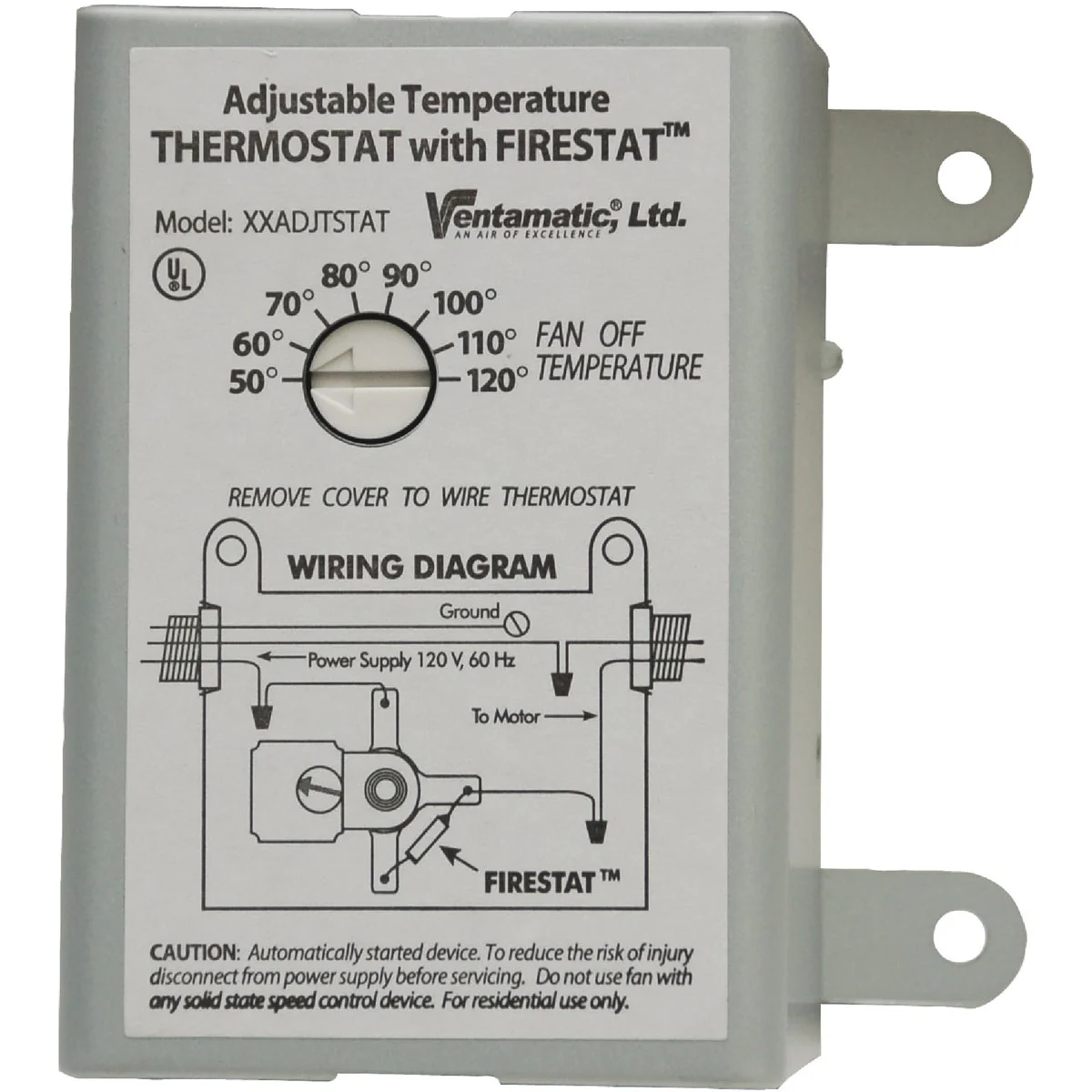 Detailed Ventamatic Power Attic Vent Thermostat with Firestat Powerful