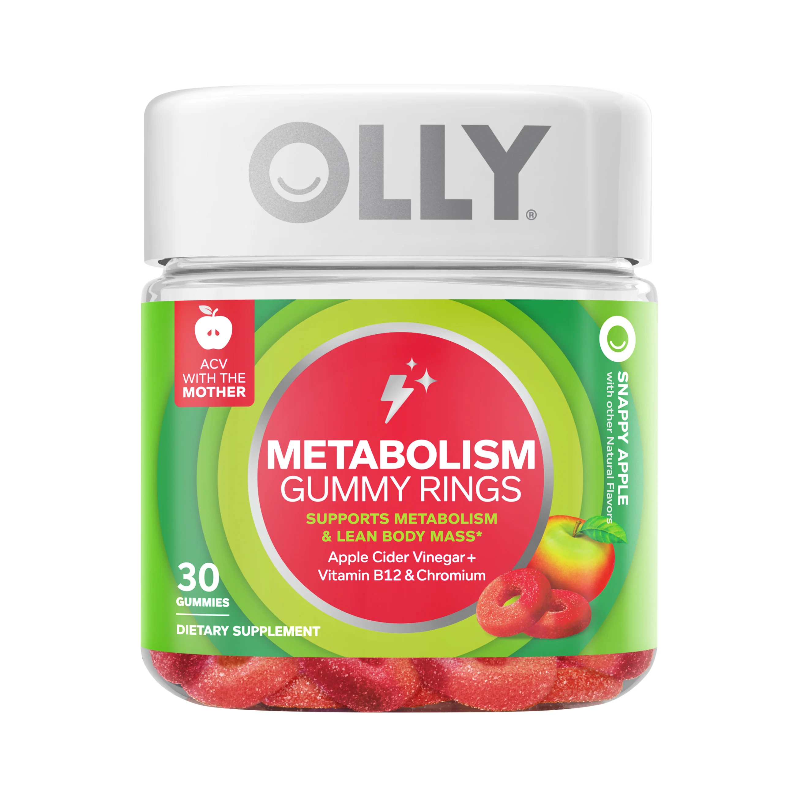Breathable OLLY Metabolism Gummy Rings Luxury