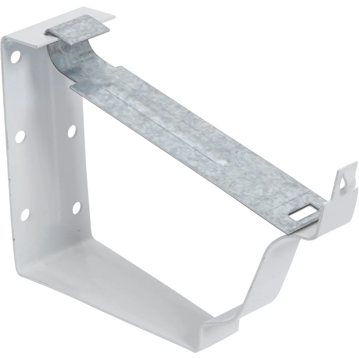 Contemporary Amerimax K Style Galvanized White Snap-Lok Gutter Hanger Bracket Relaxed