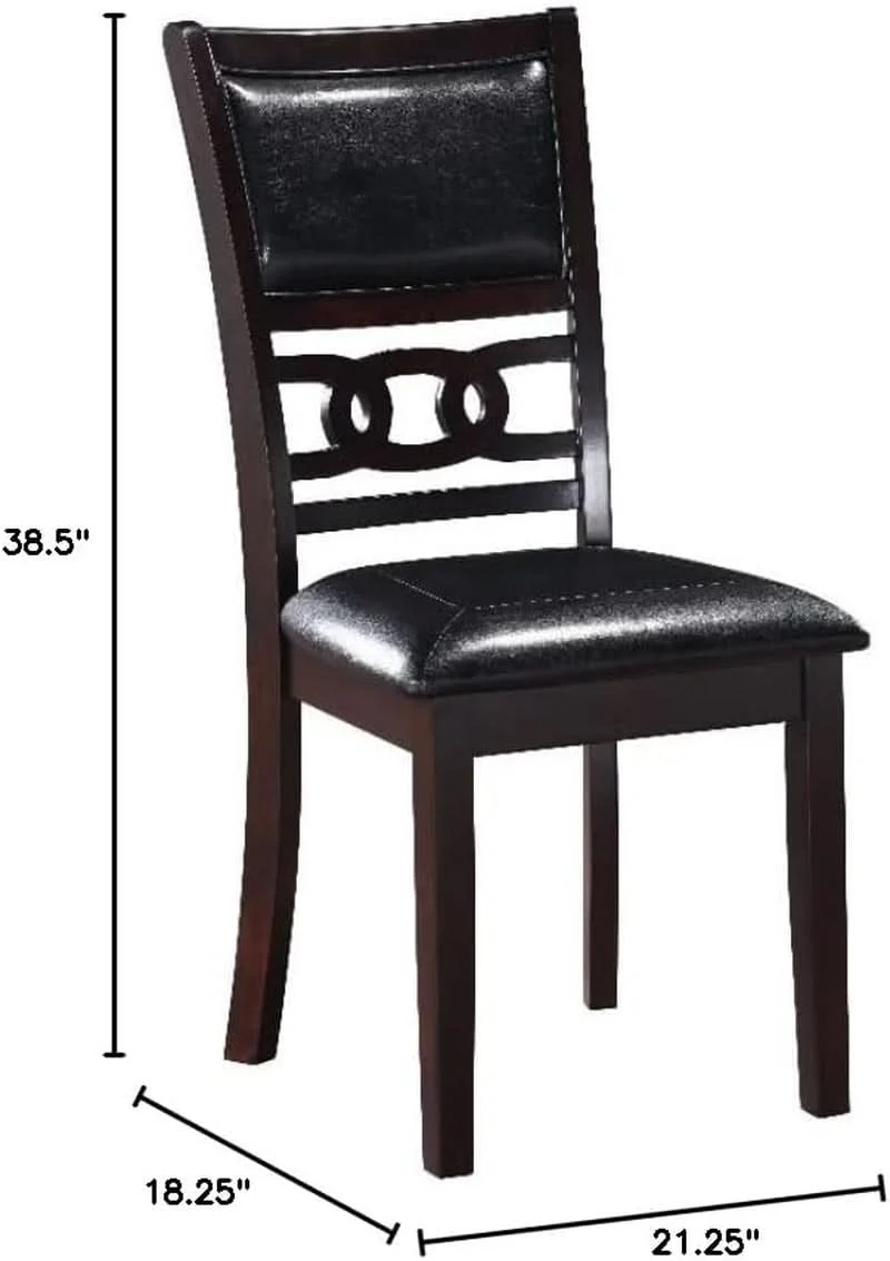 Superior Gia Ebony Dining Chairs Set Of 2 Rubber Wood Solids Flexible