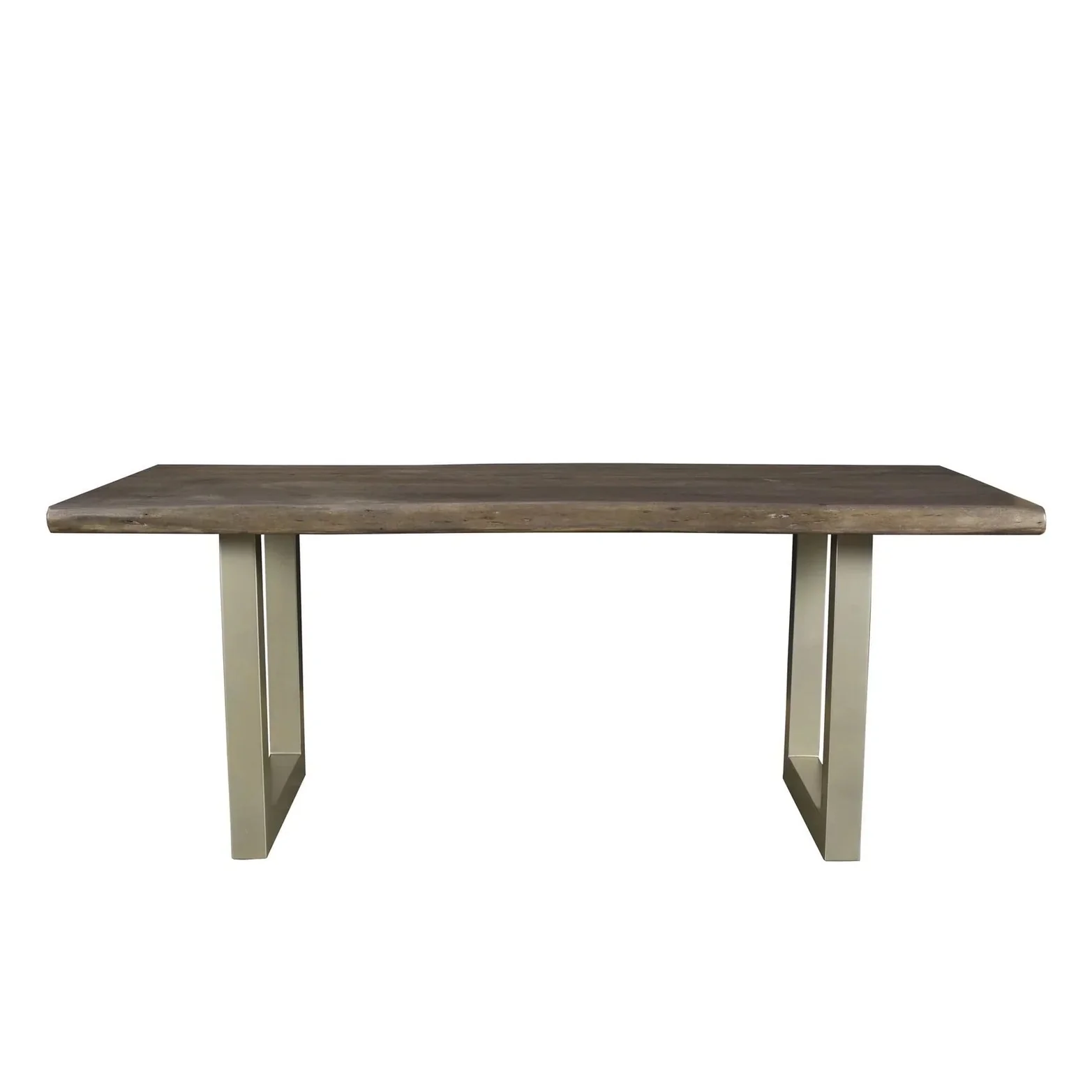 Durable TAJ Large Dining Table - Vinegar Matte Top U Tube Metal Base Breathable