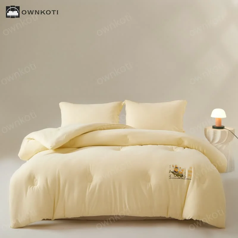 Quality Solid Color Cotton Soft Breathable Comforter High-End