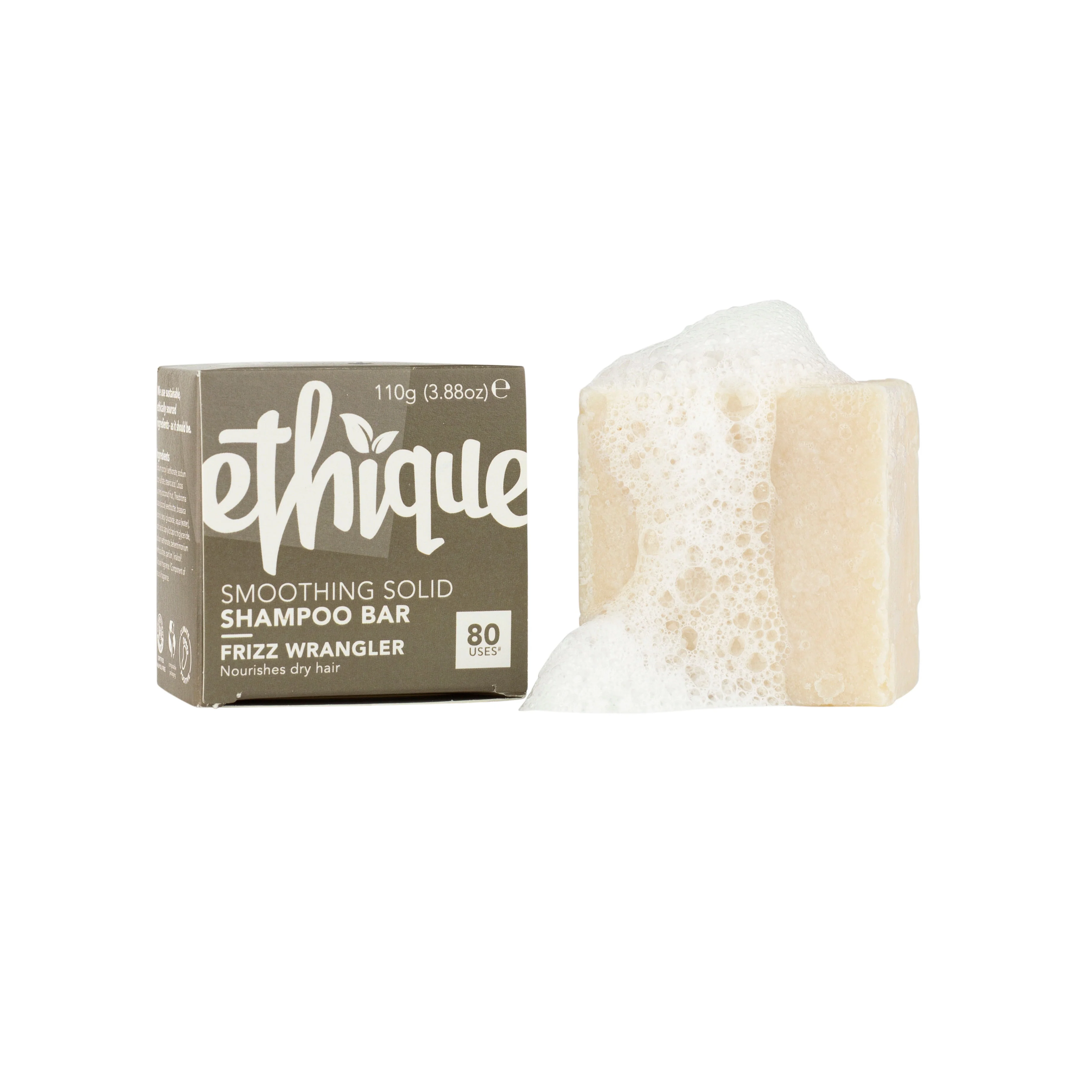 First-Class Ethique Frizz Wrangler Smoothing Shampoo Bar Green