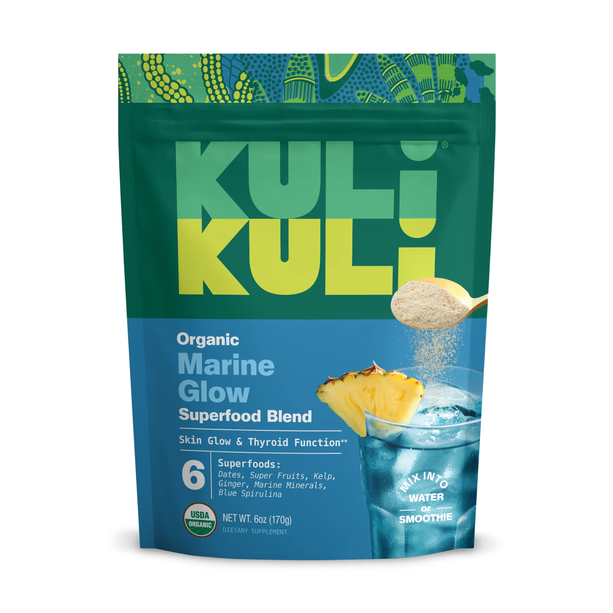 Minimalist Kuli Kuli Foods Marine Glow Organic Luminizing Blend Artisan