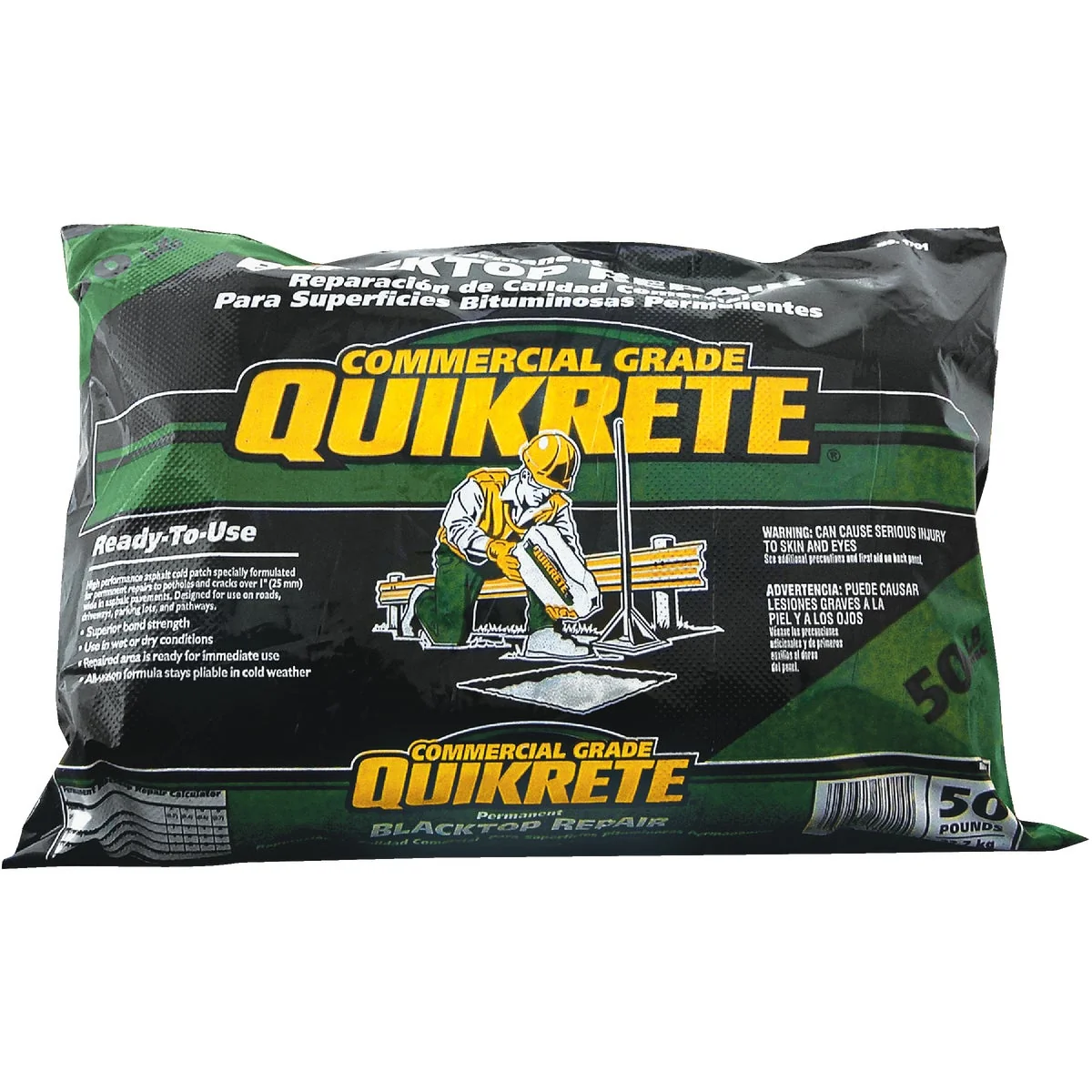 Recyclable Quickrete 50 Lb. Commercial Grade Permanent Asphalt Repair Patch Convenient