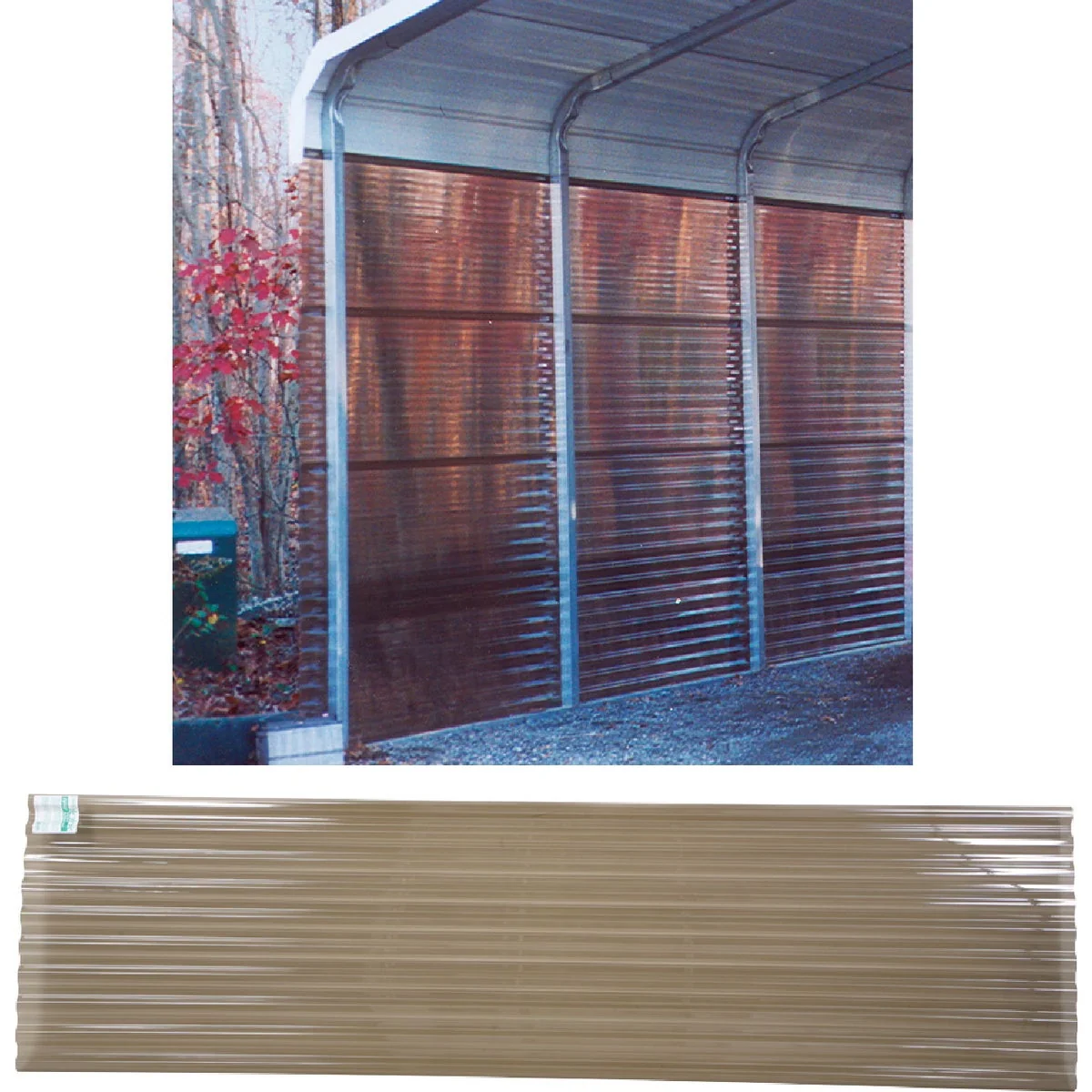 Artisan Tuftex PolyCarb 26 In. x 8 Ft. Smoke Square Wave Polycarbonate Corrugated Panels Original