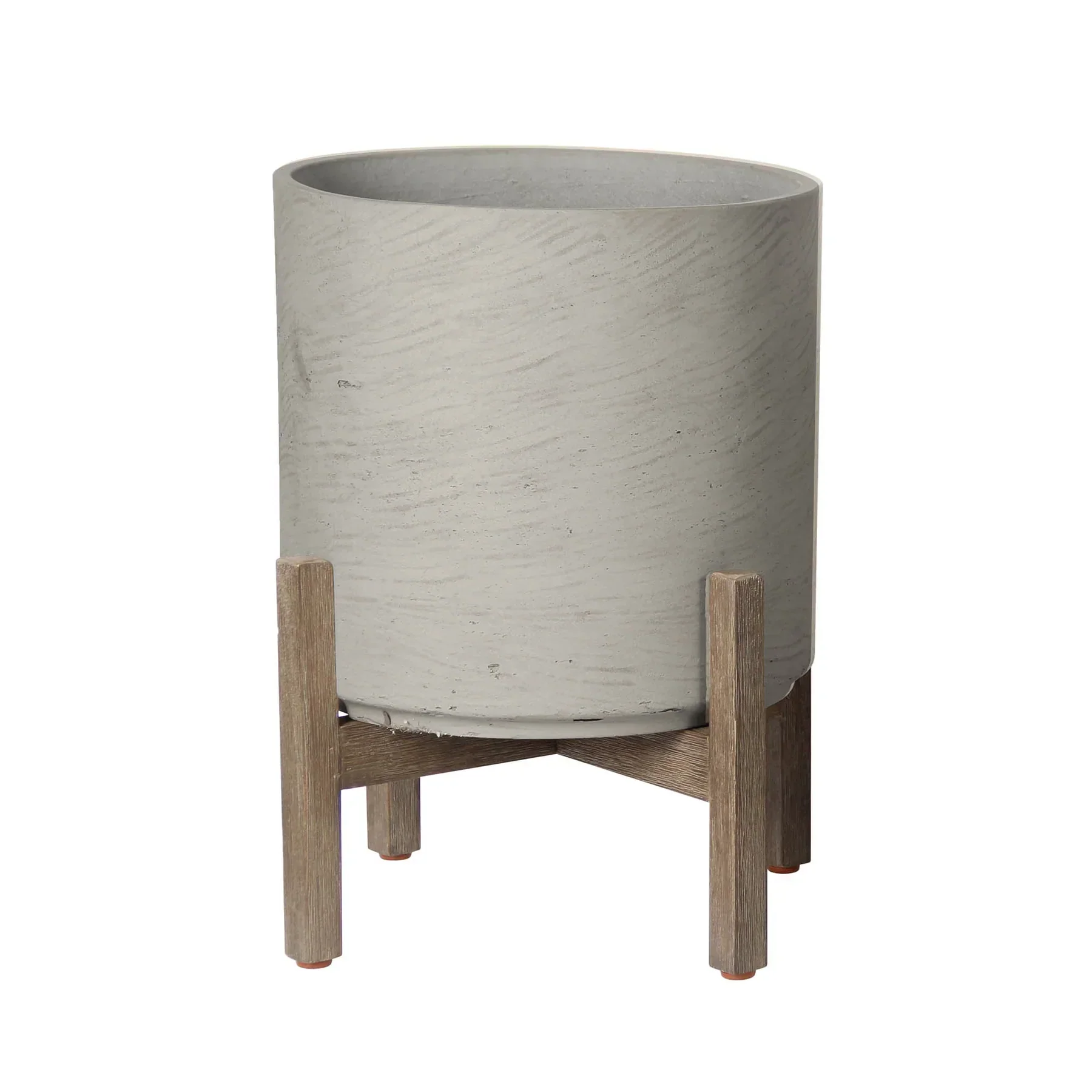 Relaxed Patio Round Large Standing Pot - Cement Grey High-Performance
