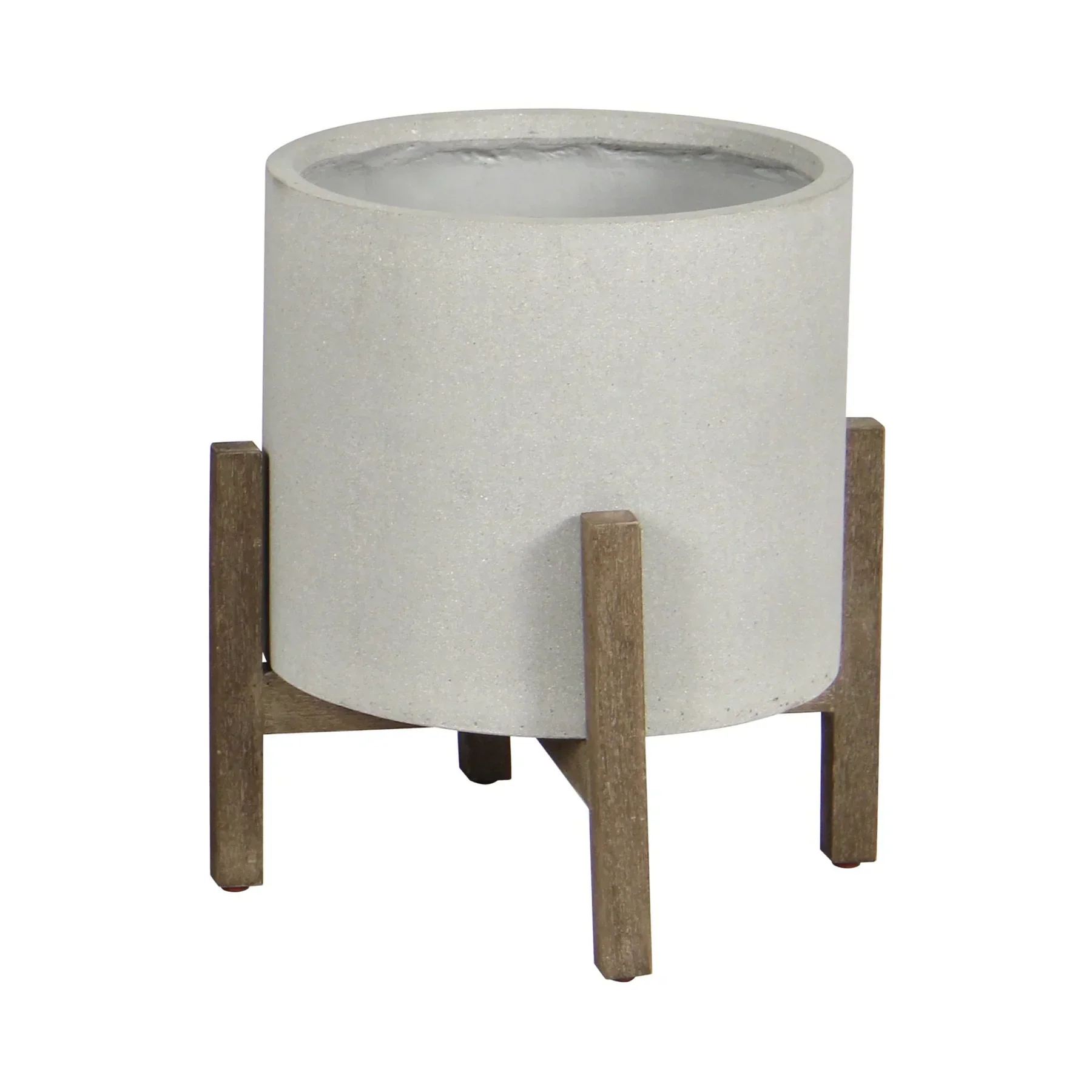 User-Friendly Patio Round Standing Pot - Natural Stone Organic