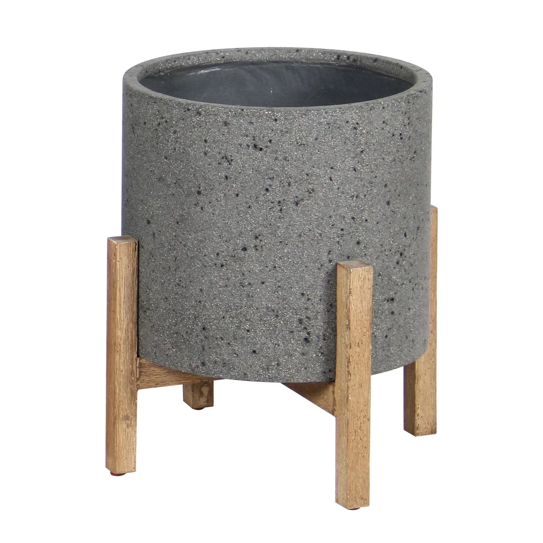 Pure Patio Round Standing Pot - Grey Stone High-Grade