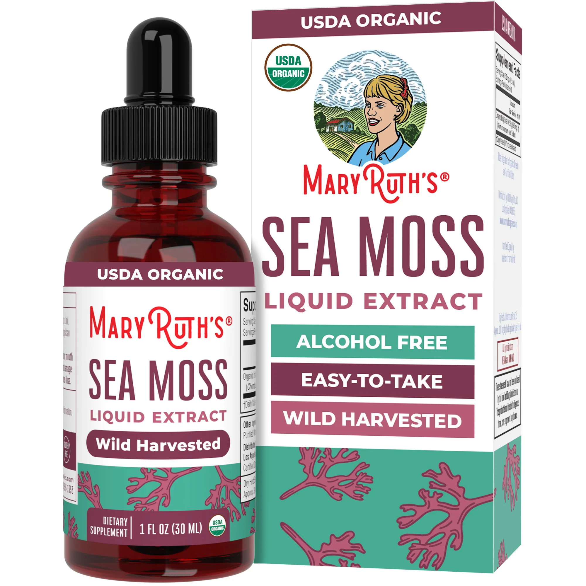 Artisan MaryRuth's Organic Sea Moss Liquid Drops Recyclable