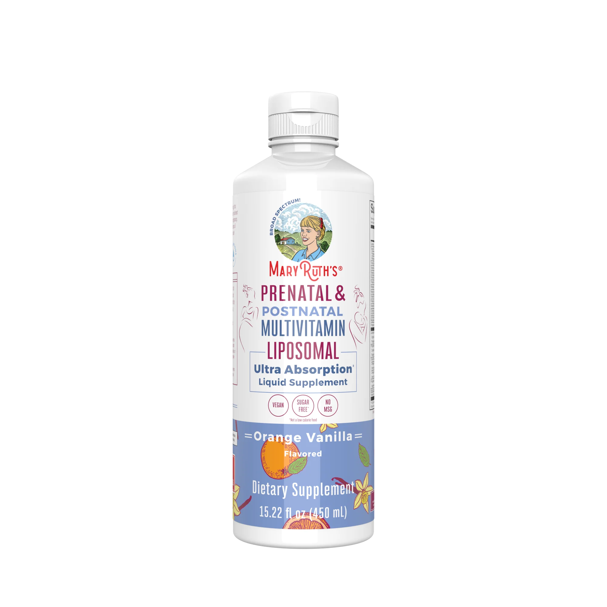 Secure MaryRuth's Prenatal Postnatal Multivitamin Liposomal Eco-Friendly
