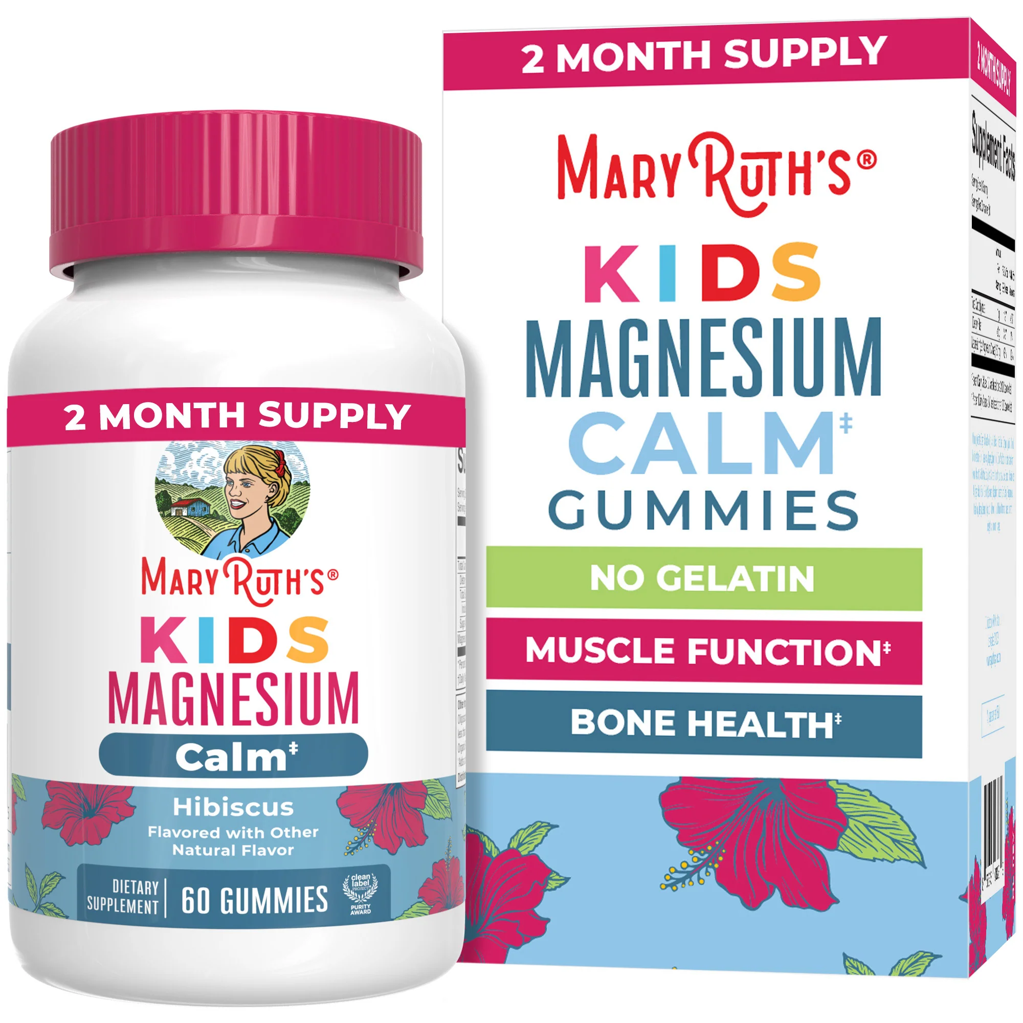 Genuine MaryRuth's Kids Magnesium Calm Gummies Relaxed