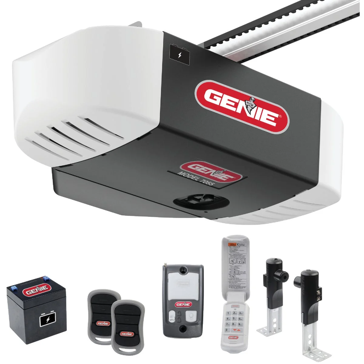 Traditional Genie StealthDrive 750 1-1 4 HPc Belt Drive Garage Door Opener with Battery BackUp Safe