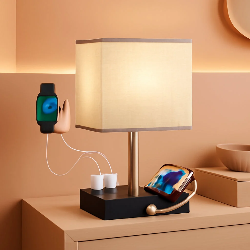 High-Performance Grey Dimmable Nightstand Lamp Illuminating Ambient Lighting Powerful