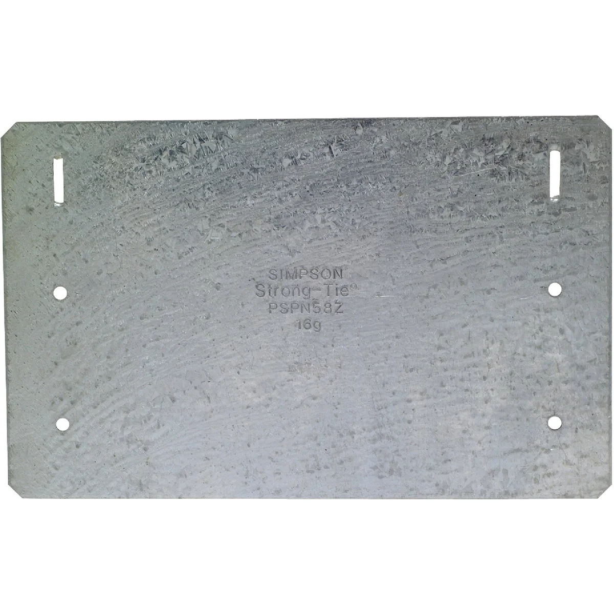 Refined Simpson Strong-Tie 5 in. W x 8 in. L Galvanized Steel 16 Gauge Protection Plate Quality