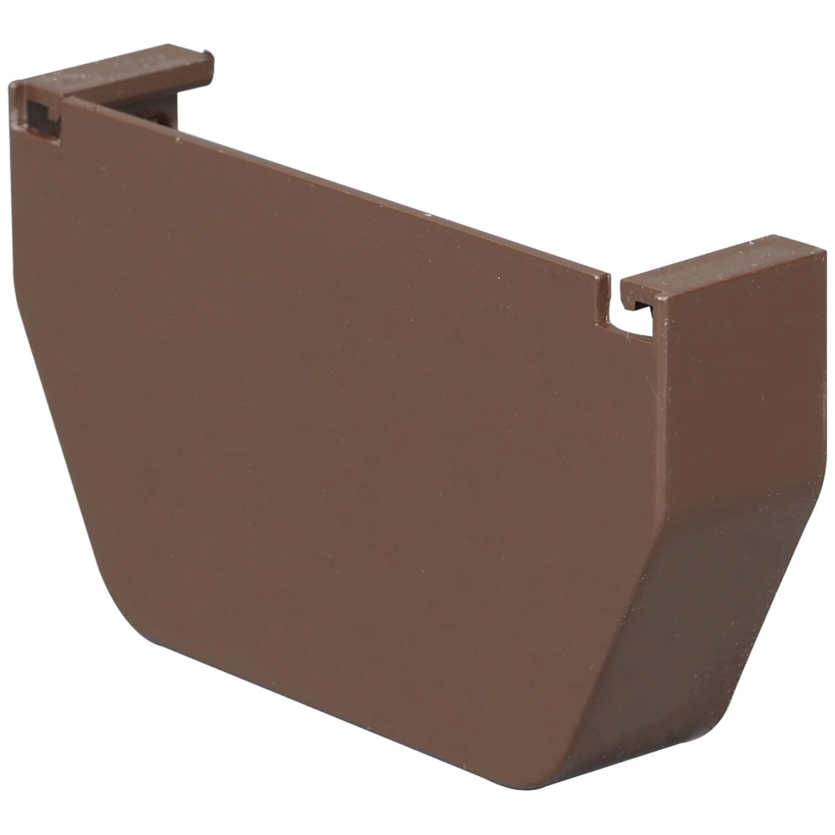 Clean Amerimax 5 In. Contemporary Brown Vinyl Gutter End Cap Certified