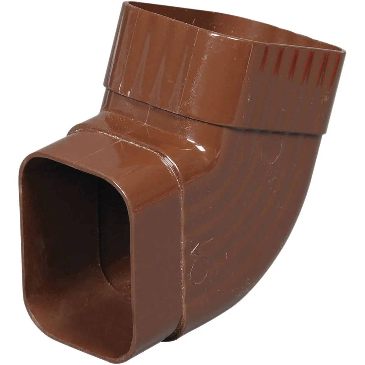 Organic Amerimax 2 In. x 3 In. Brown Vinyl Side B Elbow Flexible