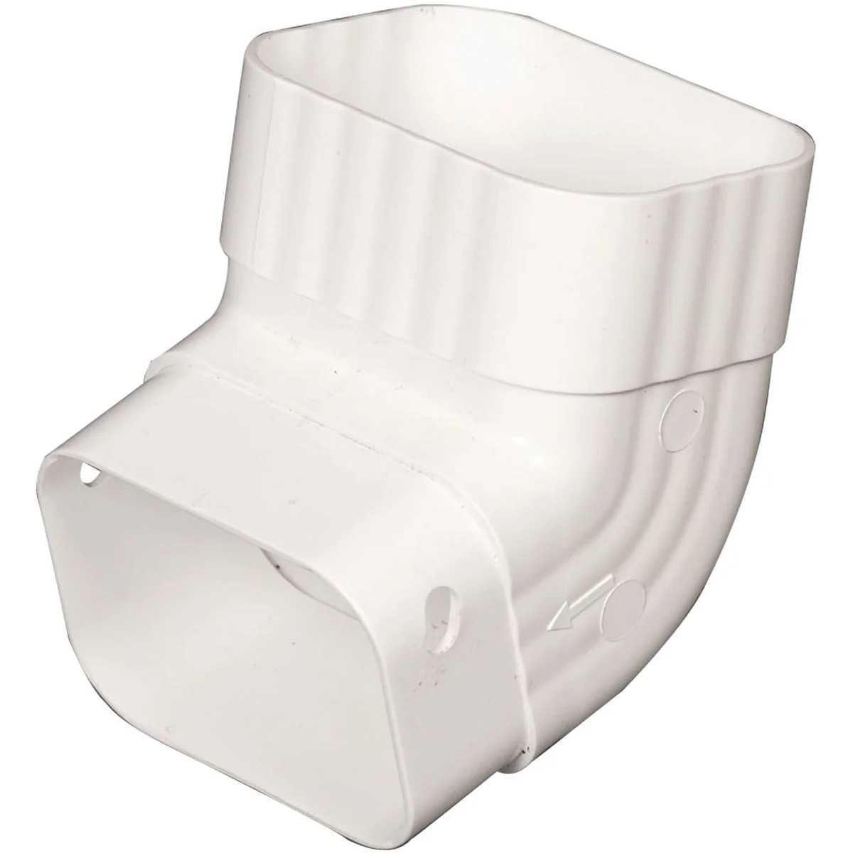Fine Crafted Amerimax 2 In. x 3 In. White Vinyl Front A Elbow Artisan