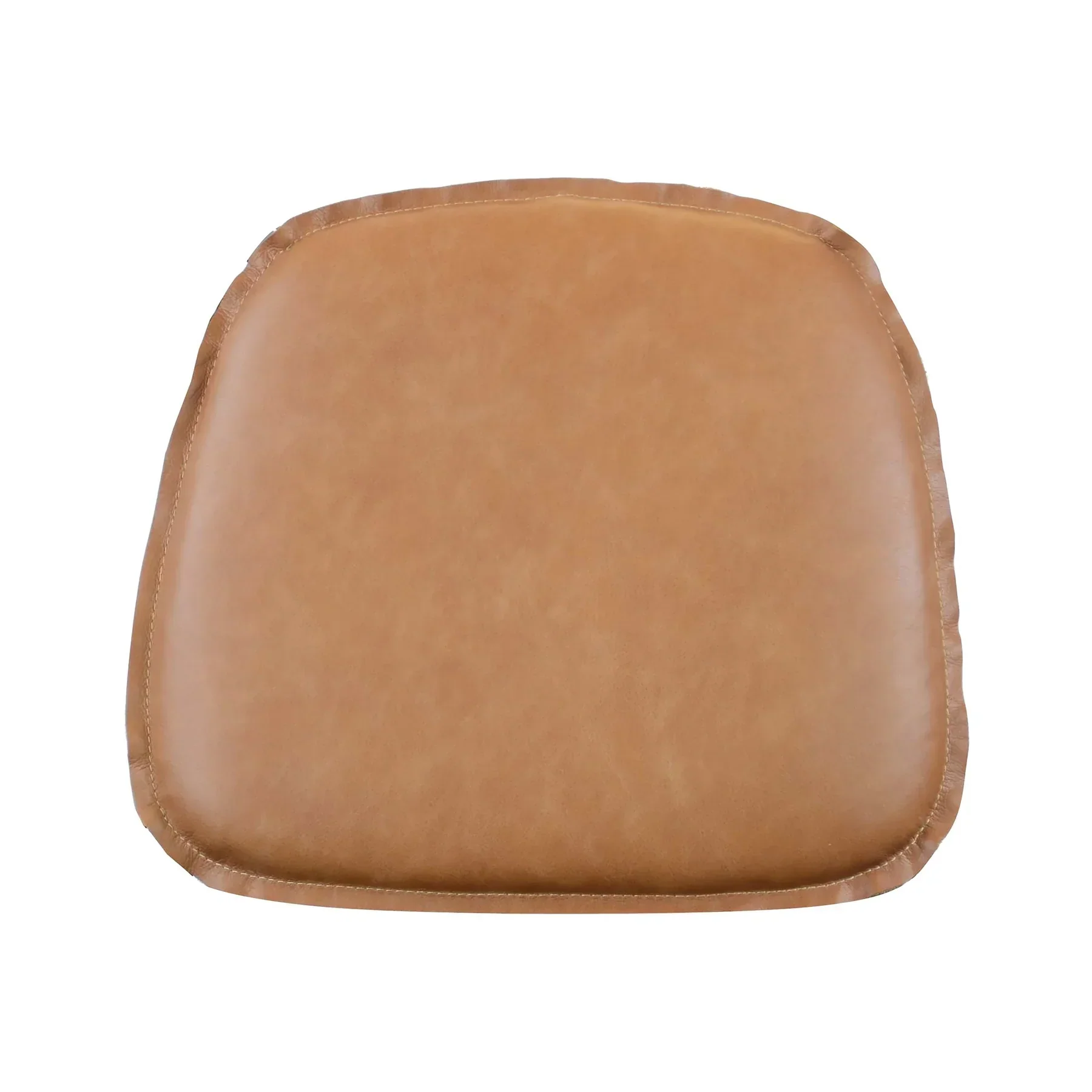 Contemporary Metal Crossback Leather Cushion Seat - Cognac Trusted