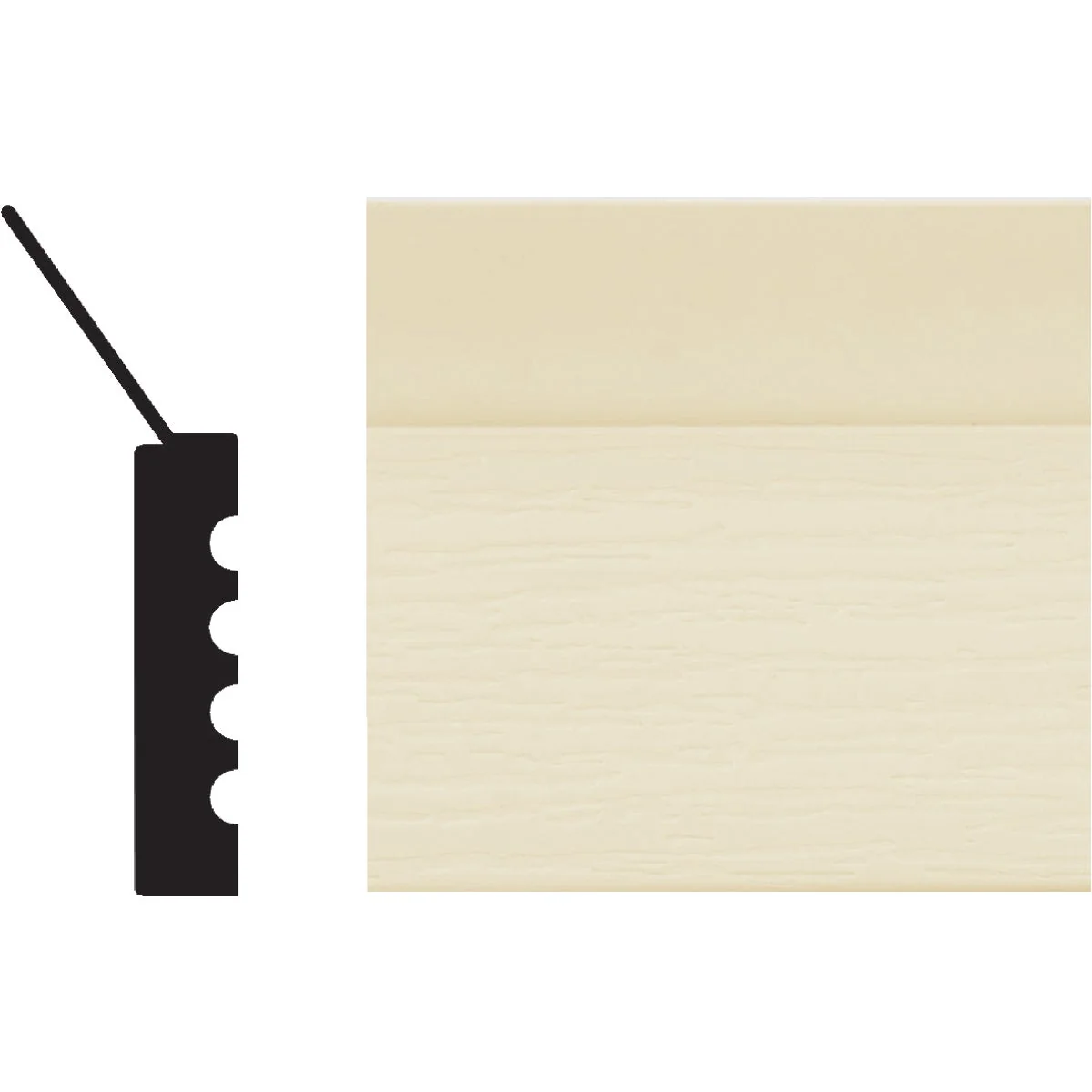 Premium Royal Thermo Stop 2 In. W. x 7 16 In. H. x 16 Ft. L. Almond PVC Weatherstrip Garage Door Stop Proven