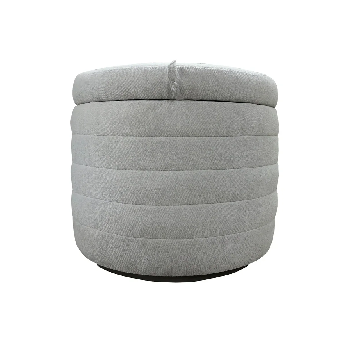 Traditional Elio Storage Ottoman - Platinum Secure